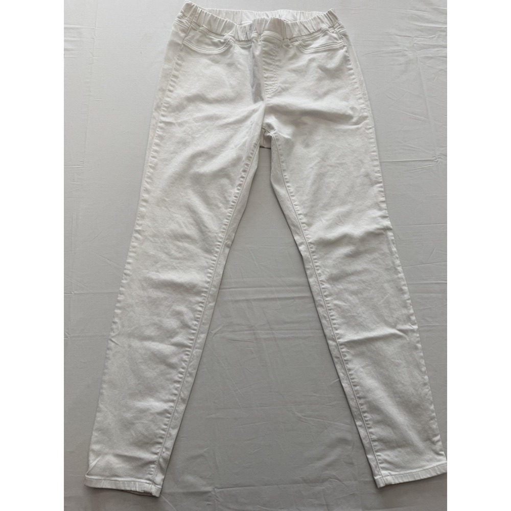 Eileen Fisher Jegging Jeans Womens M White High Rise Slim Stretch 32x28‎ Denim